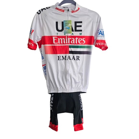 NWT UAE Cycling Jumpsuit Cycling Bodysuit Short Sleeve - Picture 3 of 10